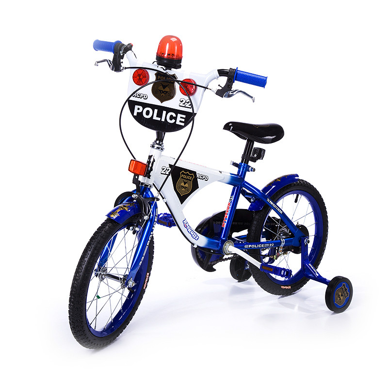 raskullz莱斯狐 MK0029 酷炫儿童警报自行车 16寸儿童警车自行车 户外运动骑行装备山地车
