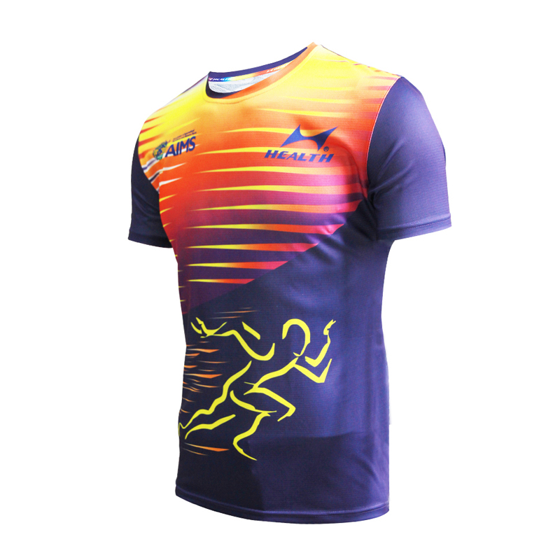 HEALTH海尔斯 588 田径比赛服 户外运动圆领短袖T恤 跑步健身服