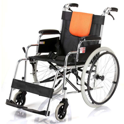 鱼跃轮椅H062 轮椅舒适代步型 铝合金 双手刹车 老年人轮椅