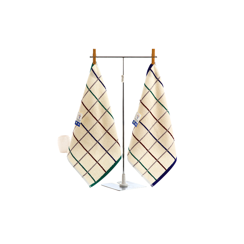 金号KING SHORE方巾纯棉 儿童小毛巾素色缎档 全棉方巾 方格洗脸巾