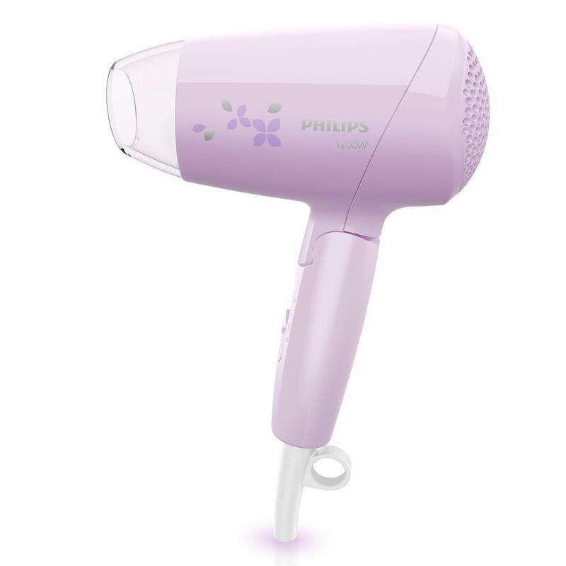 飞利浦BHC010 1200W 旅行便携小巧电吹风机粉紫色