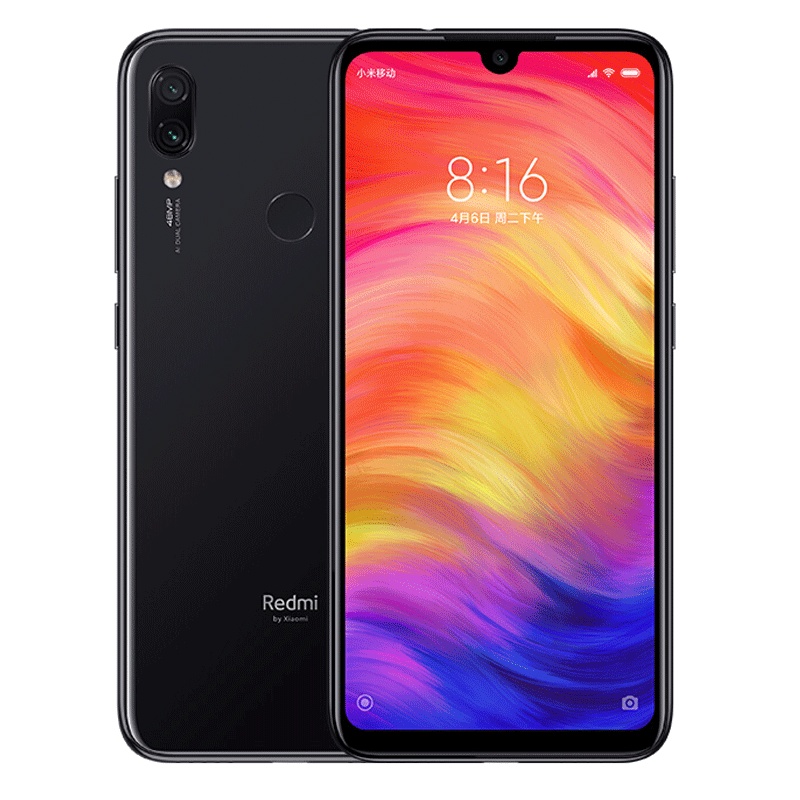 小米（MI）红米 Redmi Note7 幻彩渐变AI双摄 4GB+64GB 亮黑色 全网通4G 双卡双待 水滴全面屏拍照智能手机
