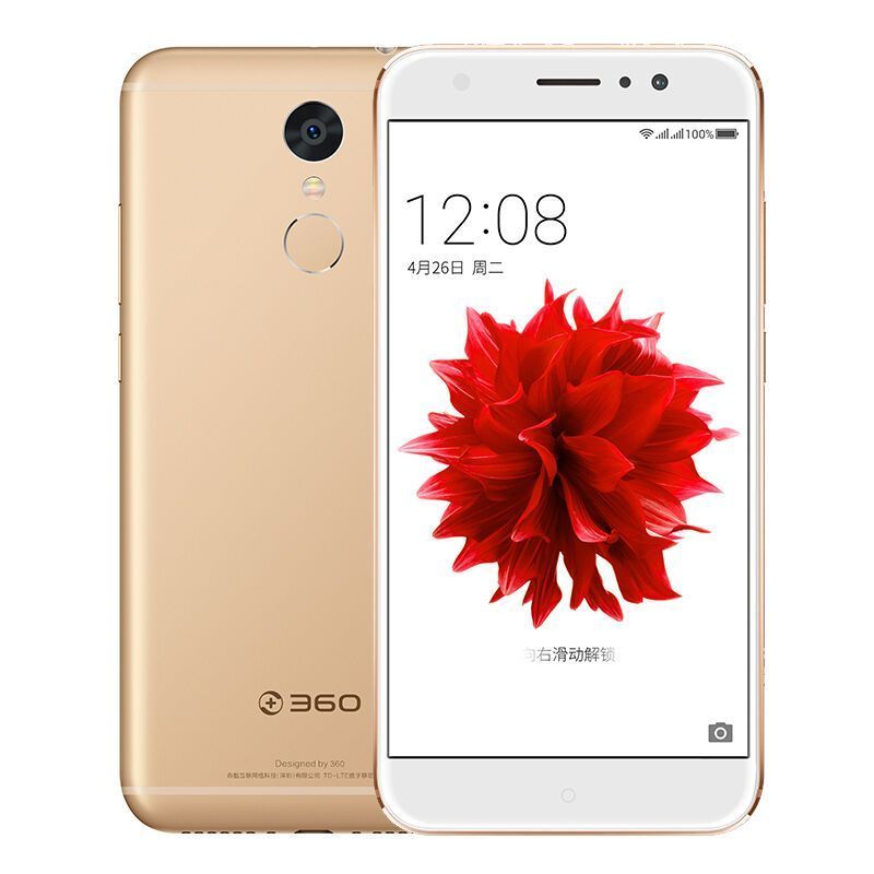 【原封】360 手机N4S（骁龙版/全网通）4GB+64GB 5.5英寸 八核骁龙625 CPU 智能手机 金色 5000毫安大电池 手机