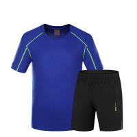 凯仕达夏季男士 吸湿透气圆领短袖速干T恤 跑步轻便运动短裤户外速干衣裤套装1701.03