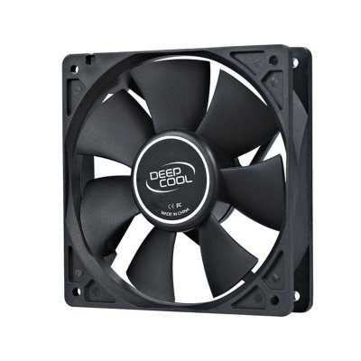 九州风神 (DEEPCOOL) 12CM机箱风扇 电脑电源风扇静音 12厘米散热风扇LED12V 黑色无光