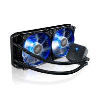 酷冷至尊(CoolerMaster)海魔240M CPU水冷散热器(多平台/一体水冷/静音/高效水冷泵/双蓝色灯光风扇)