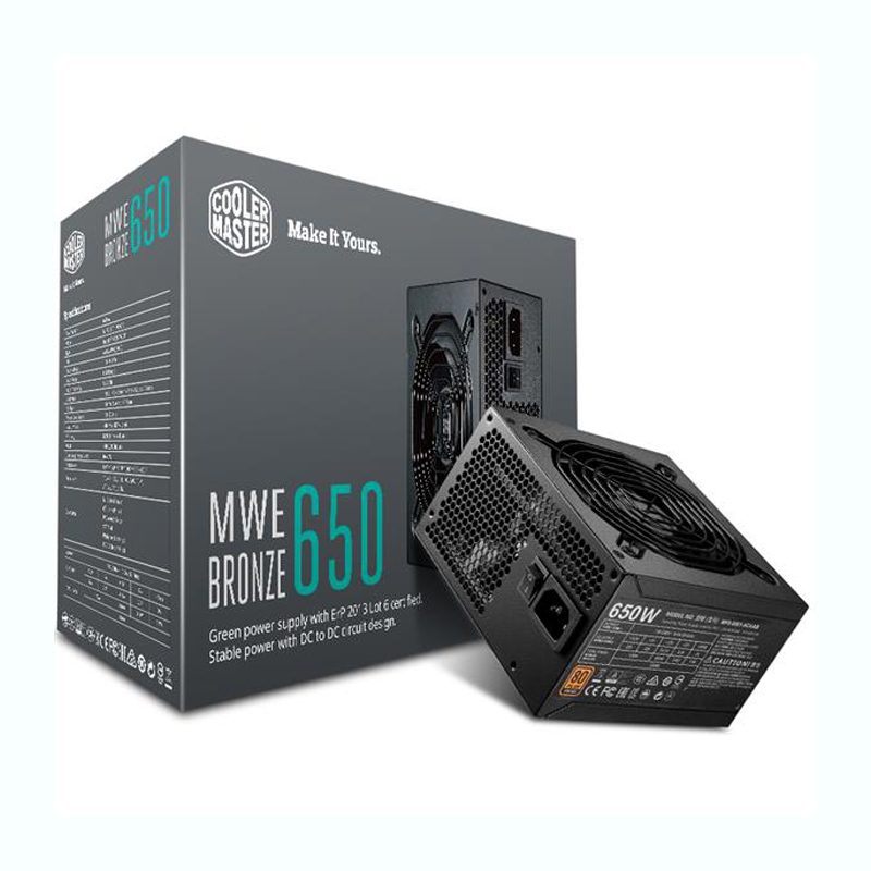 酷冷至尊（CoolerMaster）额定650W MWE650机箱电源（80PLUS铜牌//静音/台式机电源）