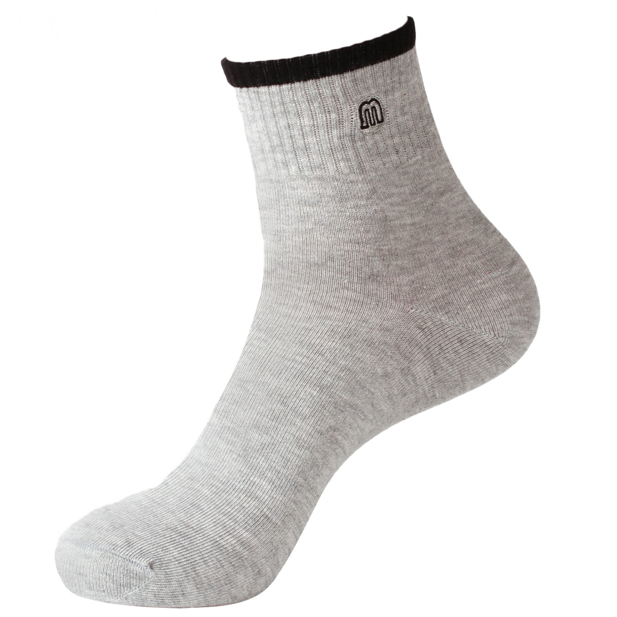 mawcha 男士袜子6双装男士商务休闲纯色棉袜男士中筒袜 男士棉袜 6双