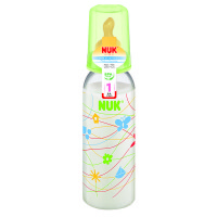 NUK240mlPP彩色奶瓶(带1号乳胶中圆孔奶嘴)