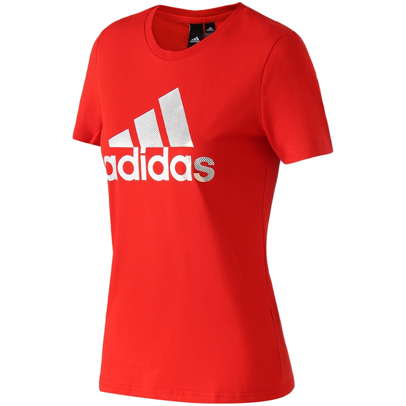 adidas女服短袖T恤新款夏季圆领休闲运动服DW5721