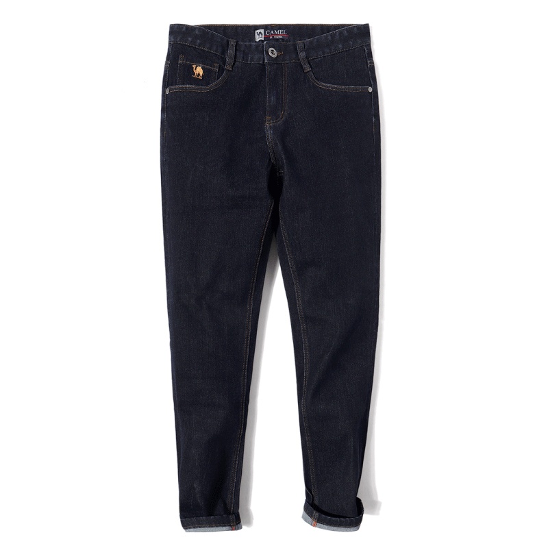 camel骆驼户外休闲裤 秋冬男款新潮个性耐磨牛仔休闲长裤