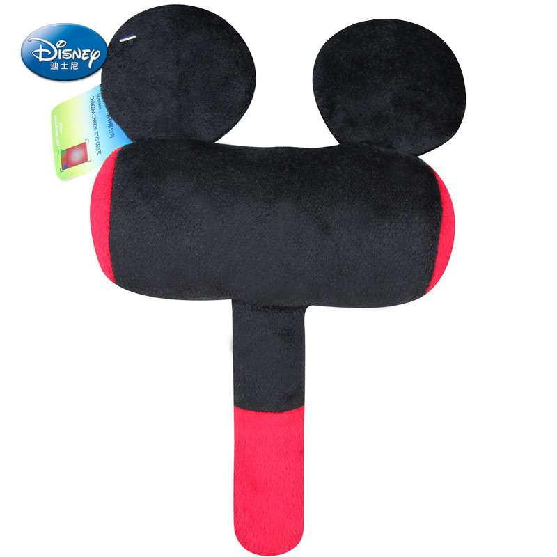 迪士尼正品有耳朵米老鼠米奇毛绒锤子儿童早教互动锤振铃玩具