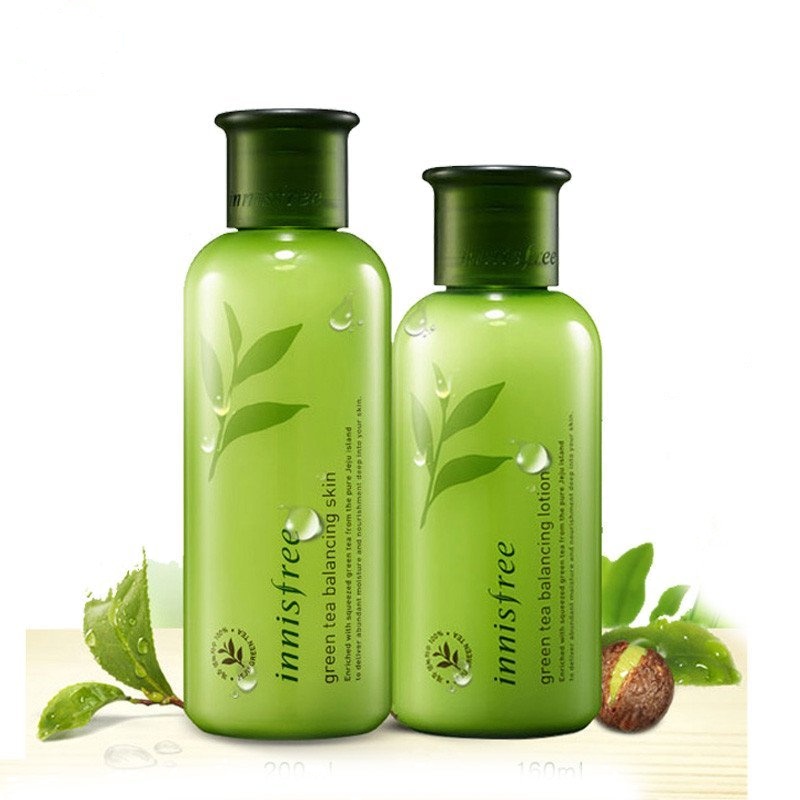 Innisfree/悦诗风吟 绿茶保湿平衡乳+柔肤水 套装 200ml+160ml （新款）