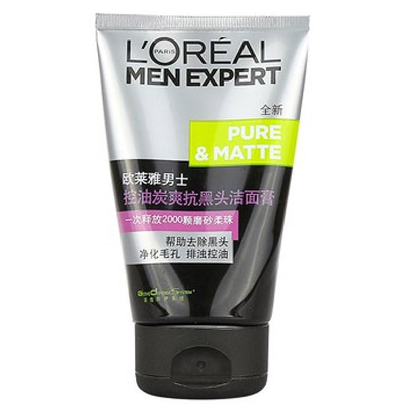 欧莱雅男士控油炭爽洁面膏100ml