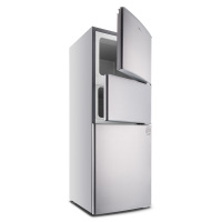 雪花BCD-120 家用三门冰箱冷藏冷冻 中门软冷冻 节能电冰箱 银色
