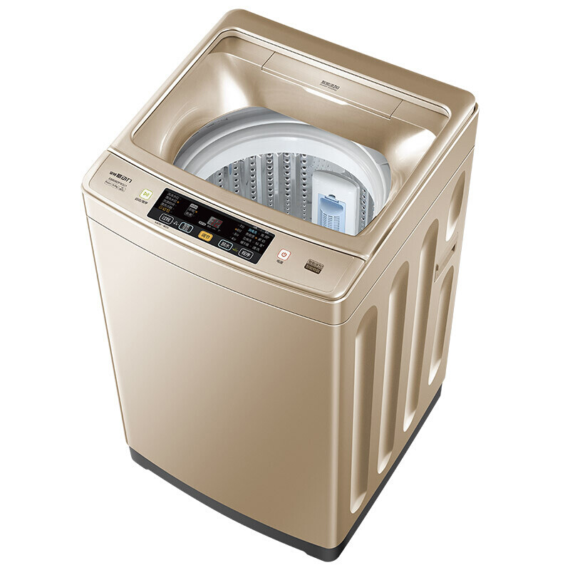 雪花(SNOWFLK)XQB100-858 10公斤 全自动波轮洗衣机 一键脱水 智能风干 2017新款 金色