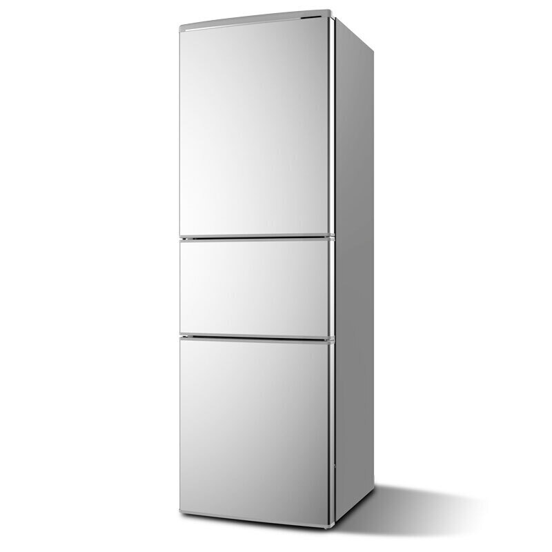 雪花 bcd-120 120升 迷你 小冰箱 家用时尚三门三温冰箱 日耗电0.