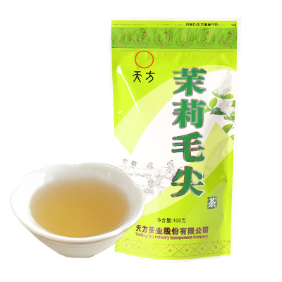 [中华特色]池州馆[买三送一]天方茉莉毛尖100g/袋 浓香型茉莉花茶 安徽天方茶叶 华东