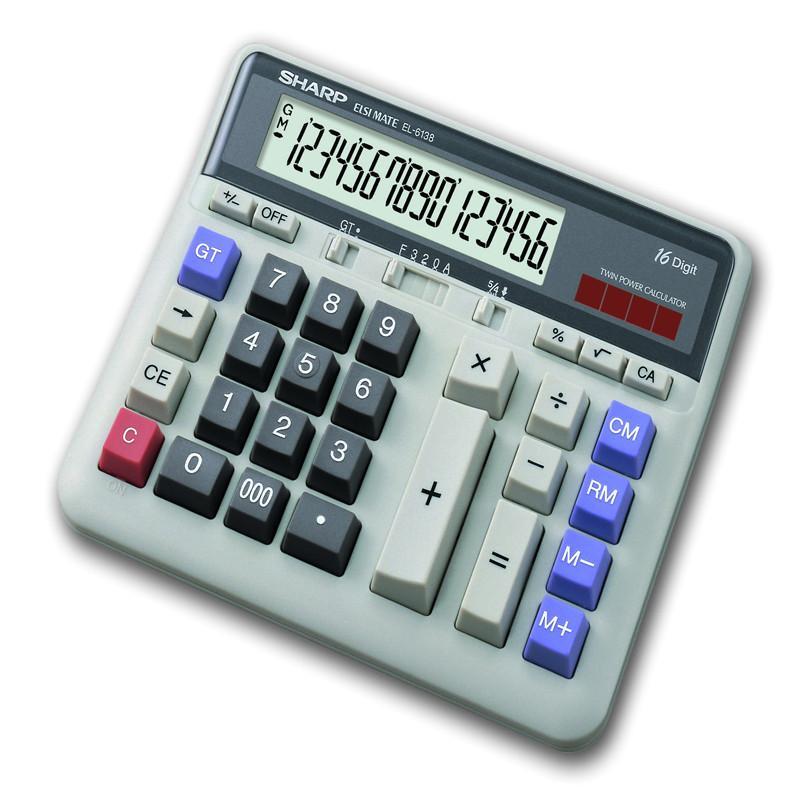 SHARP 夏普 EL-6138 商务台式 电子计算器 16位数