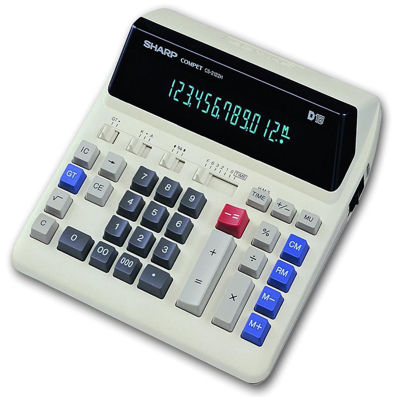 【夏普授权正品】 夏普CS-2122H银行专用计算器 接电源荧光屏
