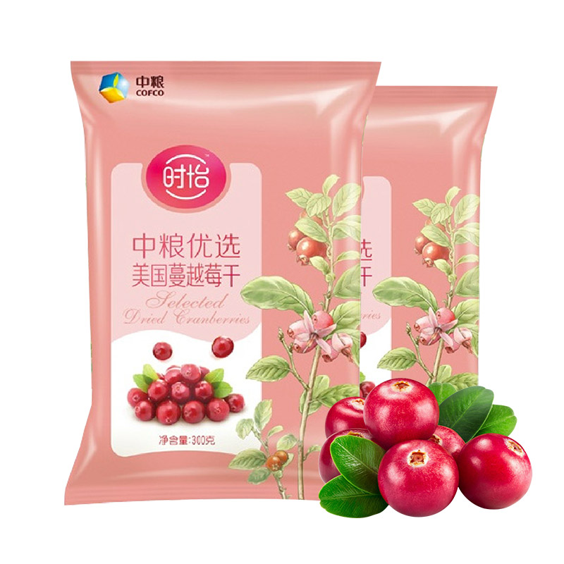 中粮我买网 时怡 中粮优选美国蔓越莓干(袋装 300g)*2