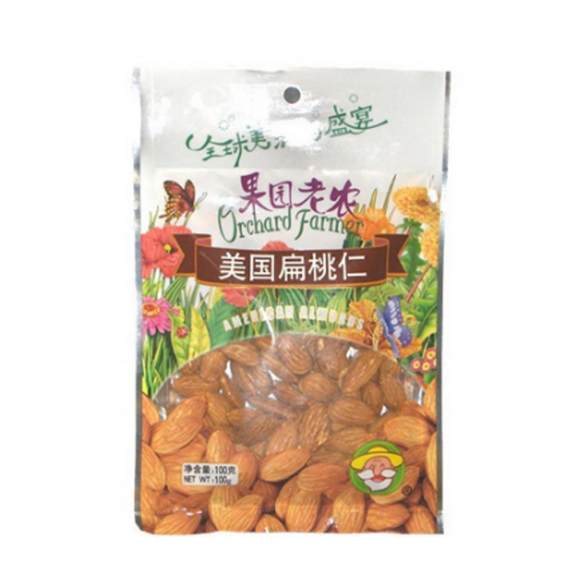 中粮我买网 果园老农美国扁桃仁(袋装 100g)