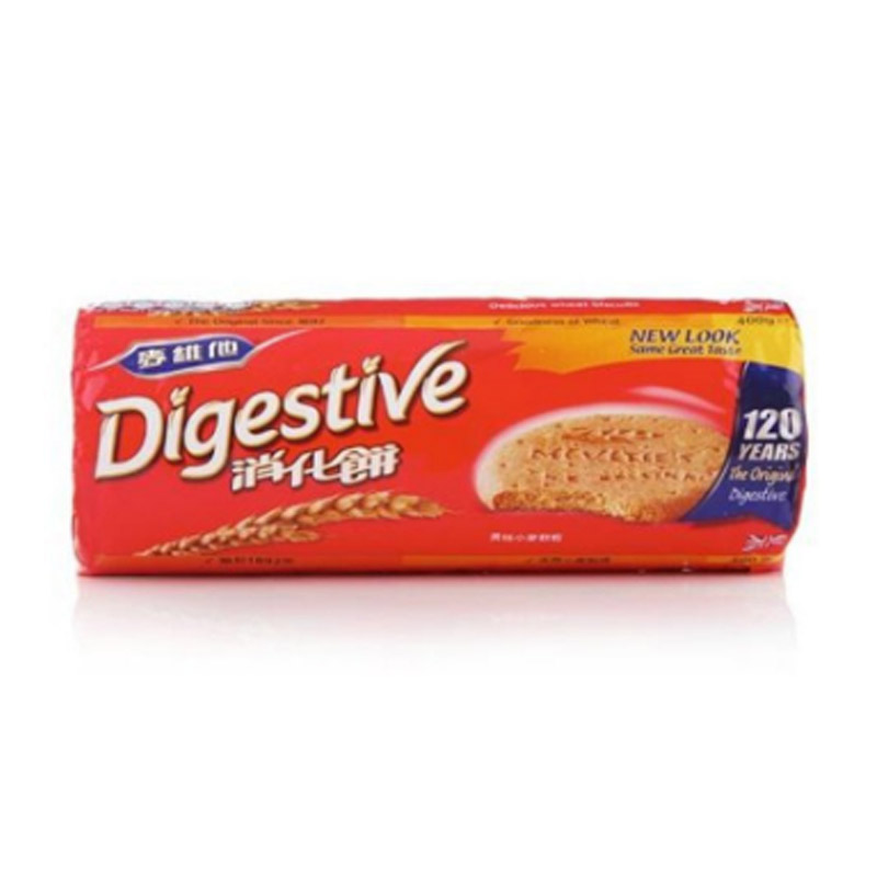 【中粮我买网】Mcvities麦维他原味全麦消化饼400g（英国进口 袋）-新旧包装更换中