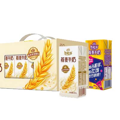 【中粮我买网】伊利谷粒多燕麦牛奶200ml*12/箱*2 新老包装随机发