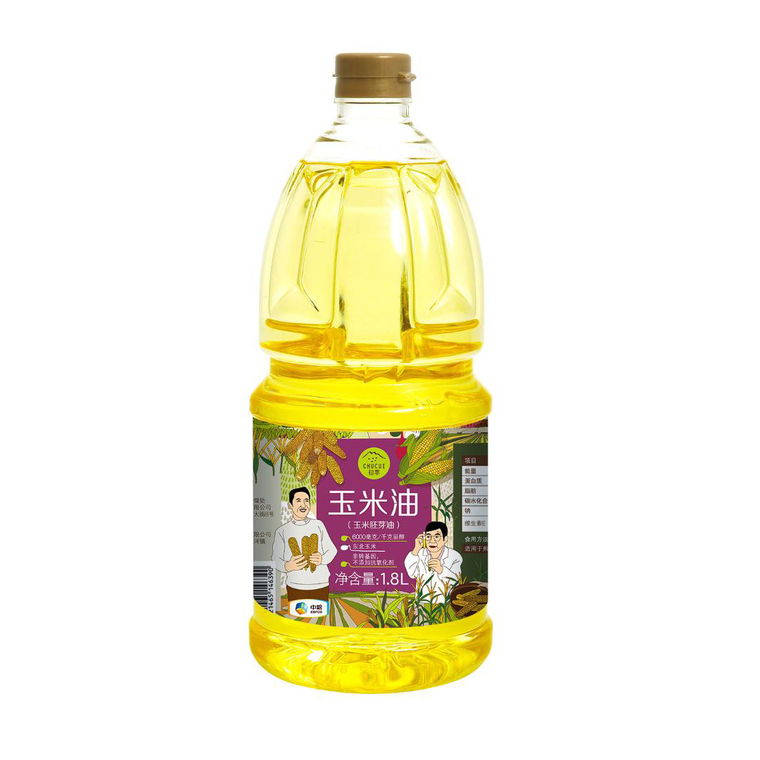 中粮初萃 非转基因玉米胚芽油1.8L