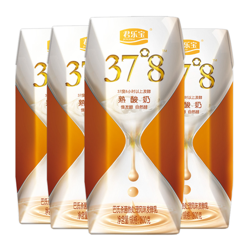 【中粮我买网】君乐宝 37°8熟酸奶 原味酸奶 200g*4盒