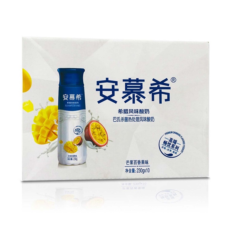 伊利安慕希高端畅饮芒果百香果酸奶230ml*10/箱