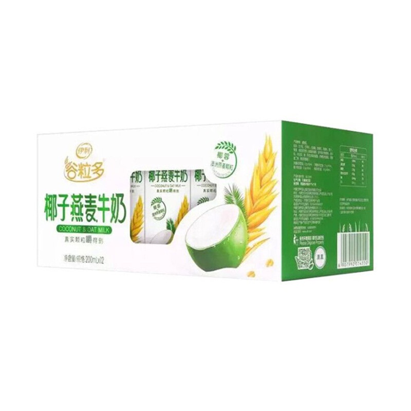 伊利谷粒多椰子燕麦牛奶200ml*12/箱