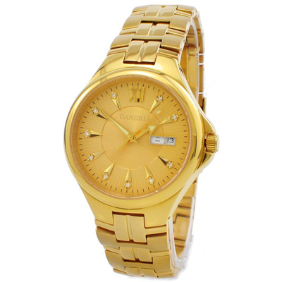 gandria瑞亚 全自动机械表男表 水钻表男士手表 金劳表礼品防划防水