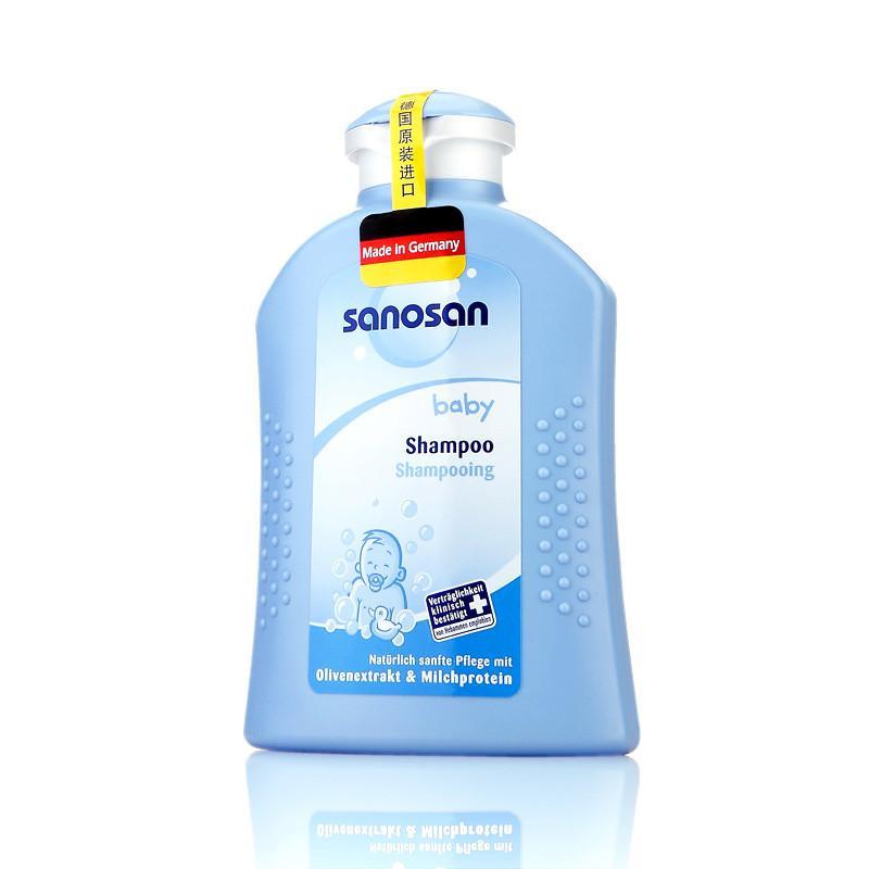 哈罗闪sanosan婴儿沐浴洗发露二合一200ml 爽身粉100g德国原装进口套装