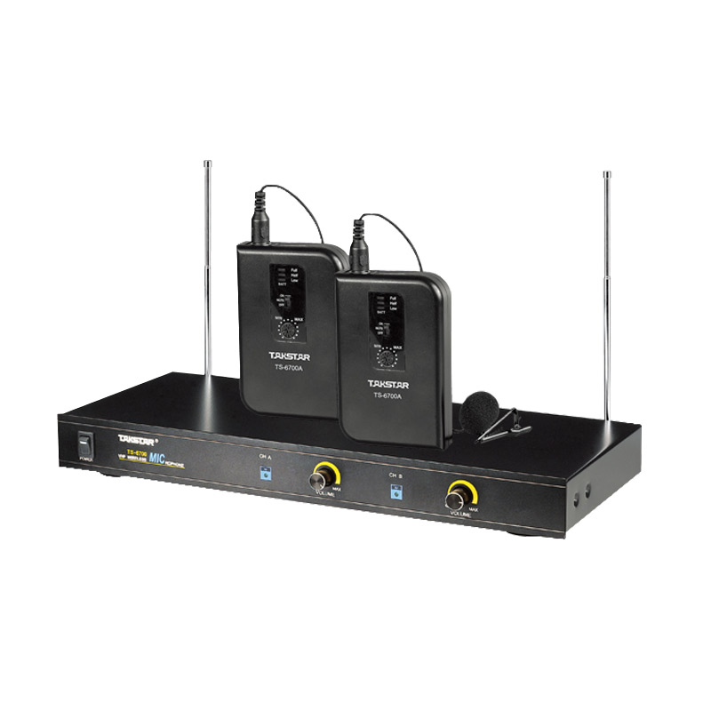 得胜(TAKSTAR) TS-6700PP 一拖二无线领夹胸麦话筒 头戴式麦克风