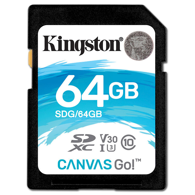 金士顿(KINGSTON) 64g相机SD卡SDG/64GB 高速相机SDXC存储卡v30 支持4K全高清拍摄90M/S