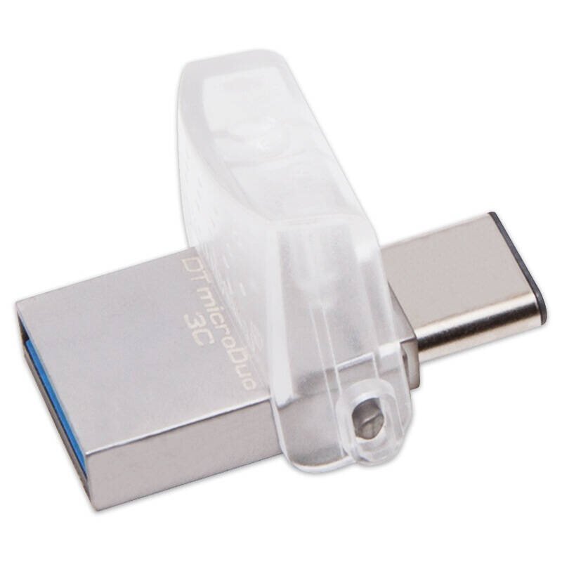 金士顿(Kingston)DTDUO3C优盘128GB USB3.1 Type-C双接口USB3.0高速u盘手机U盘白色