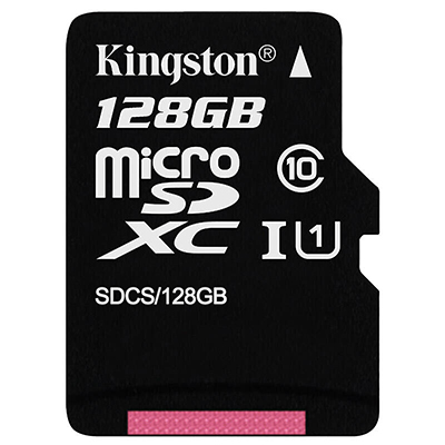 [免邮]Kingston金士顿128GB高速手机内存TF(MicroSD卡ClLASS 10平板sd卡读速100MB/S