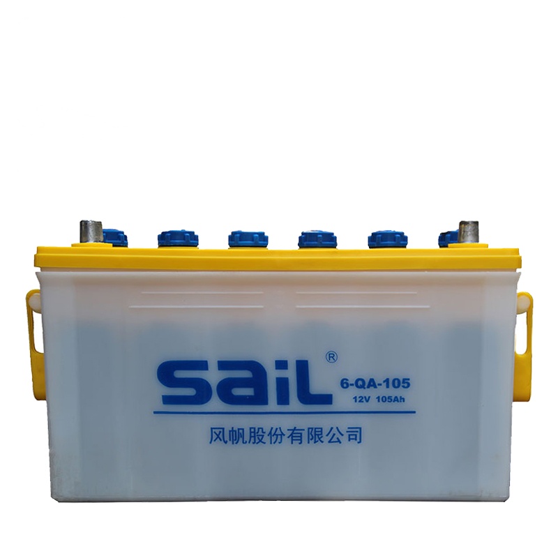 【风帆蓄电池旗舰店】6-QA-105非免维护12V105AH（不含电解液）工程机械/拖拉机/中大型客车卡车汽车电瓶