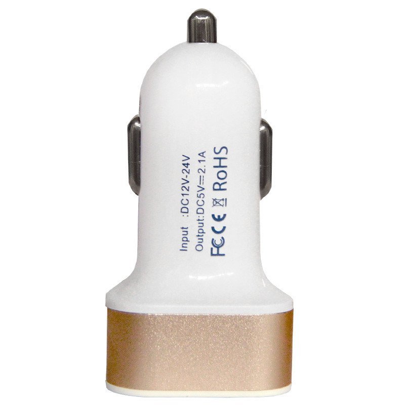 风帆 (sail) CC-01 双USB车载充电器 DC5V-1A/2.1A快速输出 便携式车充 土豪金色