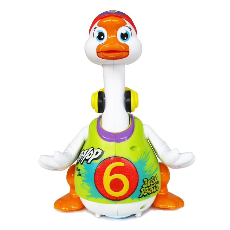 汇乐828摇摆鹅 一只会说话的鹅 跳舞动物触摸电动玩具