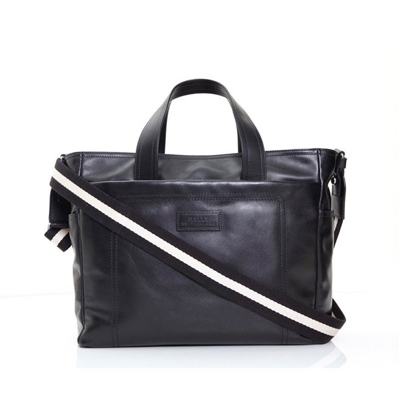 巴利（BALLY）男包黑色单肩手提包 头层牛皮 商务 公文包 TAFFYN280系列