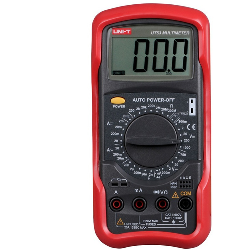 优利德(uni-t) ut53 标准型数字万用表 手动量程数字多用表