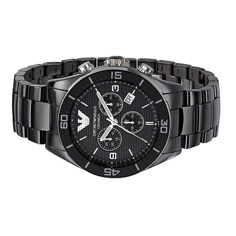 阿玛尼Armani全酷黑陶瓷男表时装表 AR1421