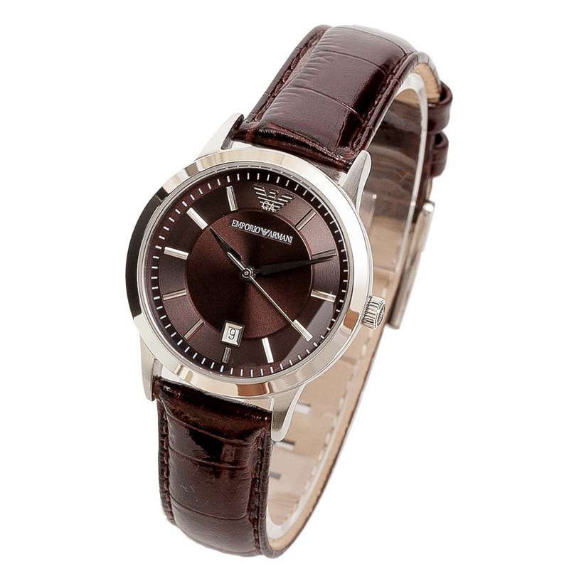 阿玛尼 ARMANI 商务时尚真皮表带石英女士腕表AR2414