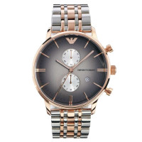 ARMANI阿玛尼 双眼男士钢链腕表AR1721