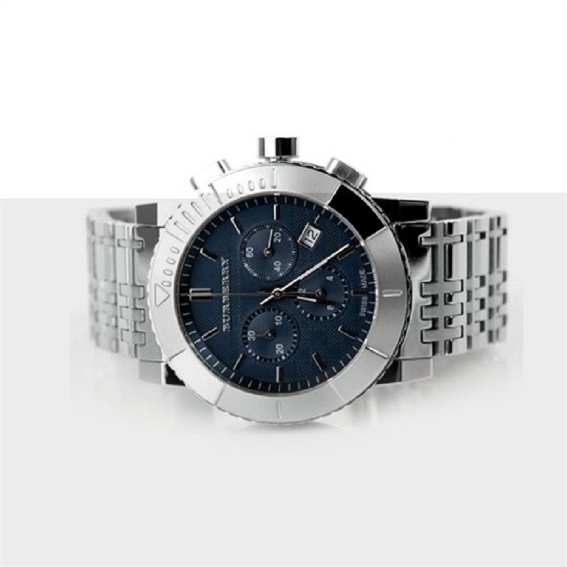 BURBERRY巴宝莉手表 时尚精钢表带多功能三眼 计时石英男士手表BU2308