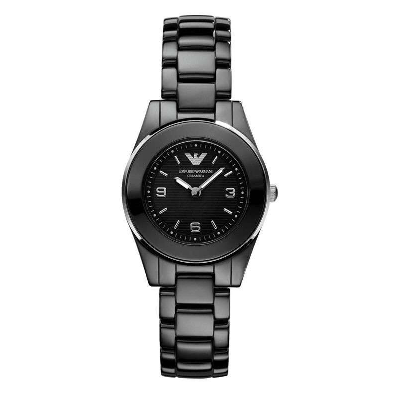 ARMANI 阿玛尼 时尚小巧圆盘珍珠母贝陶瓷女士石英表 AR1438