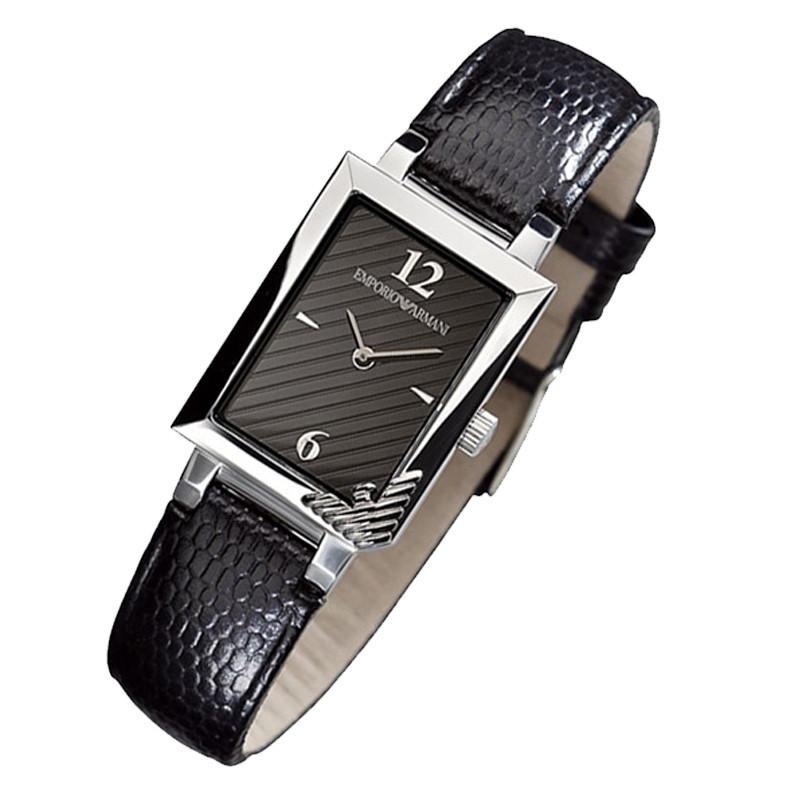 EMPORIO ARMANI阿玛尼时尚方形皮带石英女表 商务休闲女士手表腕表AR0757