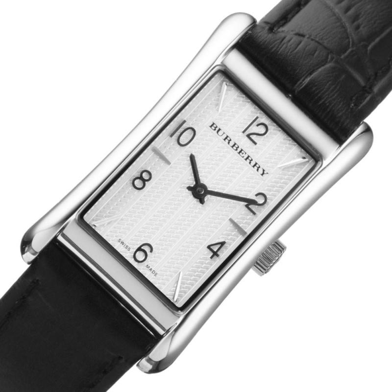 巴宝莉 BURBERRY手表 黑色皮带英伦风情 休闲时尚商务石英情侣腕表白色 BU3003女表